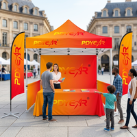 Tenda Lipat Aluminium Instan Custom Ez up Event 3X3m, Kanopi Gazebo Pop Up, Tenda Pameran Dagang 10x10