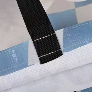 Sac polochon en nylon réutilisable écologique personnalisé fermeture à glissière poignée épaule laminé PP tissé couleur personnalisée Logo Shopping - Product Image 4