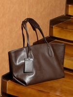 Sac à main en cuir de vache véritable pour femmes, sac fourre-tout en cuir décontracté luxueux, sac à bandoulière durable pour soirée, personnalisable et tendance