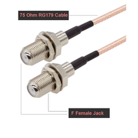 RG179 Câble 75 Ohm F Type F Mâle à F Mâle/Femelle Câble RF Coaxial Extension Pigtail pour TV Set-top Box DIY Jumper