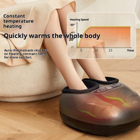 Masajeador Eléctrico Automático para Pies y Piernas con Cable, Control Remoto Inalámbrico y Bolsa de Aire Envolvente Completa