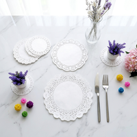 Napperons en papier dentelle ronds décoratifs pour la décoration de gâteaux et de tables de desserts