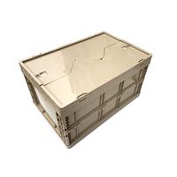 Conteneur pliable en plastique PP recyclable, robuste, gain de place, empilable, avec couvercle, pour le stockage en entrepôt