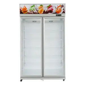 Equipamento de refrigeração comercial de alta qualidade, 1 ~ 3 portas, vitrine de bebidas, refrigerador e freezer para supermercado