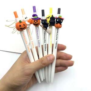 रेजिनफील्ड हेलोलीन सिलिकॉन कद्दू उत्सव पर क्लिक करें पेन छोटे शैतान बल्ले तटस्थ पेन बुराई कद्दू बॉलपॉइंट जेल पेन - Product Image 2