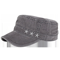 Gorra Vintage con Bordado de Estrella, Gorra Casual de Algodón Lavado para Hombre y Mujer, Gorra de Béisbol Plana Ajustable para Exteriores