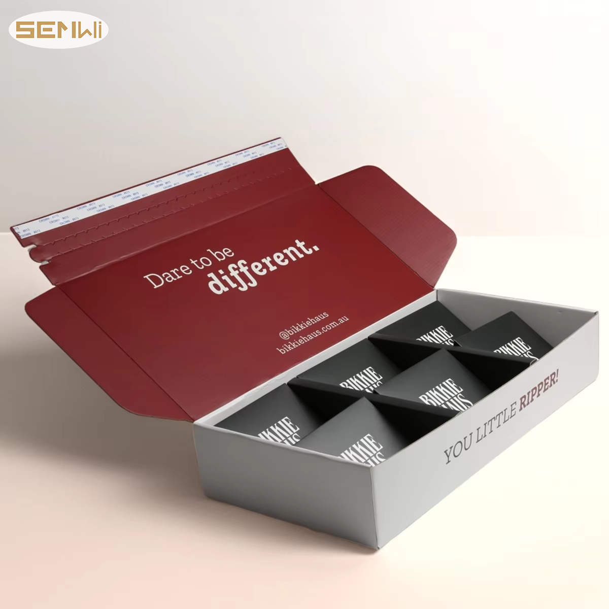 Biscuit Mailer Box With Paper Insert Doble Side Printing Cookie Packing Box With Tear Strip For Food Packing