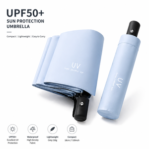 Parapluie Publicitaire Personnalisé Pliant Anti-UV Pluie et Soleil Semi-Automatique pour Vélo et Voiture avec Logo - Product Image 2
