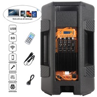 Altavoz profesional inalámbrico de 500W y 15 pulgadas, subwoofer con Bluetooth para Karaoke, Caja Activa para DJ, sistema de sonido PA TWS-MIC + FM + ECHO Bocina
