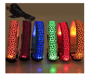 <span class=keywords><strong>Collar</strong></span> de perro con estampado de leopardo, recargable por USB, eléctrico, led, novedad, 2017 - Product Image 3
