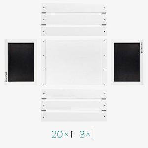 202412 Blanc <span class=keywords><strong>Bois</strong></span> Record Caisse <span class=keywords><strong>Vinyle</strong></span> Album Support De Stockage Boîte En <span class=keywords><strong>Bois</strong></span> Cas avec Tableau Signe Conseil Titulaire - Product Image 3