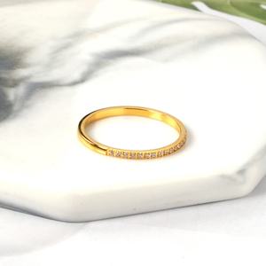 Anillo Personalizado de Circonita Cúbica Chapado en Oro con Diseño Nuevo de 2021 para Mujer, Anillos de Pareja Recién Llegados en 2021 - Product Image 3