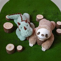 Peluche géante dinosaure paresseux de 58 cm, jouet lesté en coton PP pour filles et tout-petits