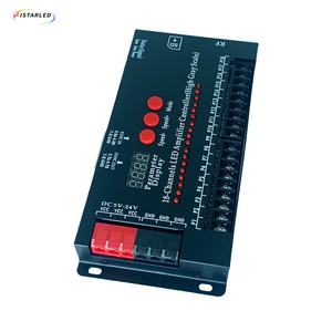 وحدة تحكم <span class=keywords><strong>LED</strong></span> قابلة للبرمجة بألوان <span class=keywords><strong>RGB</strong></span> متعددة أو لون واحد، 18 قناة إخراج * 5 أمبير، شريط <span class=keywords><strong>LED</strong></span> 5 فولت 12 فولت 24 فولت مع تحكم عن بعد لاسلكي - Product Image 2