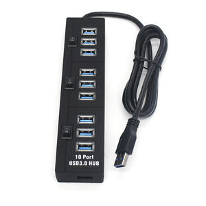 <span class=keywords><strong>Hub</strong></span> USB3.0 actif 10ports 5Gbps avec prise en charge de l'interrupteur marche/arrêt Alimentation 2A - Product Image 3