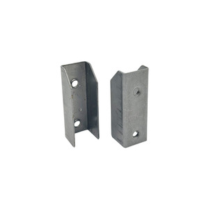 Supports d'angle en acier galvanisé en forme de U à 2 trous pour connecteurs de quincaillerie de meubles et armoires - Product Image 2