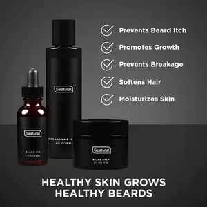 Kit de <span class=keywords><strong>barba</strong></span> natural Cuidado de la <span class=keywords><strong>barba</strong></span> Aceite de <span class=keywords><strong>barba</strong></span>, bálsamo, champú para suavizar, fortalecer, nutrir el cabello y la piel Promueve el crecimiento - Product Image 2