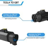 Adaptateur de chargeur EV personnalisé 7KW 32A 220V NACS, convertisseur Tesla vers GBT, adaptateur de charge pour voiture BYD