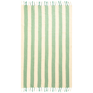 Serviette de plage en coton turc rayée 100x180cm, séchage rapide, avec pompons, rectangulaire, pour la plage - Product Image 5