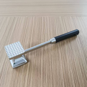 Zinc Alloy Double Sided Steak Tenderizer Garlic Press Meat Pounder Kitchen Tool - Product Image 2