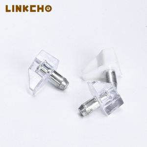 Raccords métalliques invisibles 2-en-1 en acier pour armoire cachée, chevilles d'étagère en verre et <span class=keywords><strong>vis</strong></span> de support en plastique pour armoire - Product Image 4