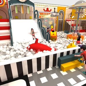 Precio <span class=keywords><strong>de</strong></span> fábrica barato grande comercial niños interior patio equipo con tobogán bola <span class=keywords><strong>piscina</strong></span> trampolín - Product Image 3