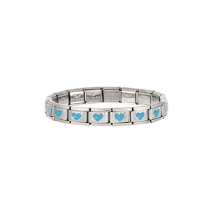 Bracelet Élastique en Acier Inoxydable Style Européen, Bijoux Italiens en Acier Titane, Hip Hop, Personnalisable DIY - Product Image 4