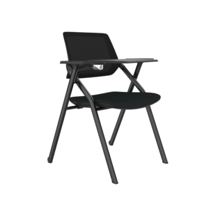 Chaise de formation ergonomique moderne avec <span class=keywords><strong>tablette</strong></span> d'écriture pivotante, chaise de bureau pliable en maille avec accoudoirs pour étudiants, salles de classe et salles de réunion - Product Image 1