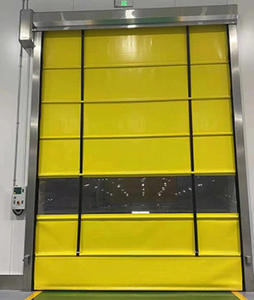 Porte industrielle élévatrice flexible Porte roulante automatique rapide en <span class=keywords><strong>PVC</strong></span> Portes empilables industrielles à grande vitesse pour entrepôt d'usine - Product Image 3