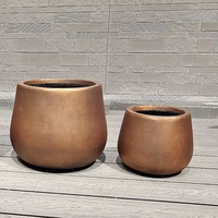 Ventes en gros de grands pots de fleurs en fibre de terre cuite pour plantes, pots de fleurs de grande taille pour usage au sol, pour plantes d'intérieur/extérieur
