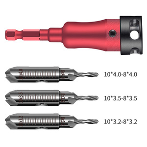 Foret spécial <span class=keywords><strong>Evian</strong></span> pour le perçage des alliages d'aluminium, embout de freinage de profondeur réglable, embout de fraisage progressif, manchon de limitation 8mm/10mm, hexagonal 1/4 - Product Image 4