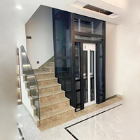 400KG 1-5Floor Intérieur Extérieur Traction Panoramique Résidentiel Petit Ascenseur Maison Sans Arbre Ascenseur pour Maison