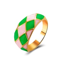 Bagues géométriques pour femmes, bijou en alliage coloré, idée cadeau, vente en gros,