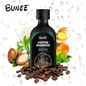 Sampo pertumbuhan rambut kafein populer sampo kering rambut organik Keratin semprotan kopi Kulit Kepala Kesehatan pembersih Herbal alami