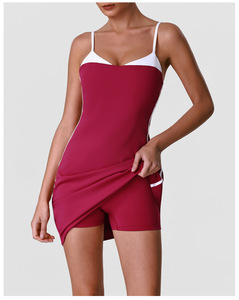 Shorts de sport ajustés Sling Sports avec coussinets intégrés pour le tennis, le golf, la course en extérieur et le yoga, et jupes-short - Product Image 4