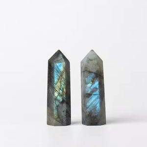 Tour de cristal de labradorite naturelle polie en gros, baguette de guérison, spécimen minéral sculpté, collection de cristaux - Product Image 3