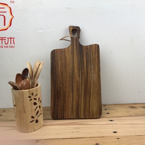 Acacia Wood Cutting Board Rectangle With Handle For Kitchen Home Use - Product Image 2