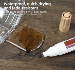 Kit di Riparazione Mobili: Set di 12 <span class=keywords><strong>Pennarelli</strong></span> e Bastoncini di Cera con Temperino - <span class=keywords><strong>per</strong></span> Macchie, Graffi, Pavimenti, Tavoli - Product Image 3