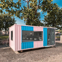 Kiosque Modulaire en Acier Préfabriqué Moderne et Respirant pour Extérieur, Idéal pour Restaurant, Cuisine, Supermarché, Parc et Entrepôt, Magasin Conteneur