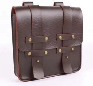 Sac banane vintage de style américain en cuir pleine fleur avec boucle en laiton cousue main pour transporter cigarettes et clés - Product Image 3