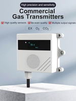 Detector de Gas Fijo para Sulfuro de Hidrógeno, Oxígeno, Dióxido de Carbono y Monóxido de Carbono, Sensor de Temperatura y Humedad, Transmisor de Gas H2S, O2, CO2, CO