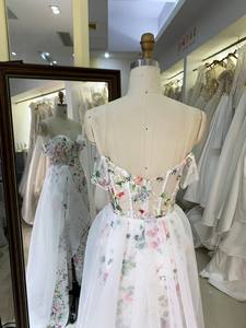 Vestido de Fiesta de Lujo con Cola Larga, Estilo Sirena, Tul con Encaje Floral, Color Blanco, para Graduación, Noche, 2026 - Product Image 5