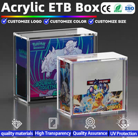 Boîte de rangement en acrylique transparent de haute qualité 5+8 mm avec double fermeture magnétique, anti-UV, résistante aux rayures, pour les collectionneurs de jeux de cartes