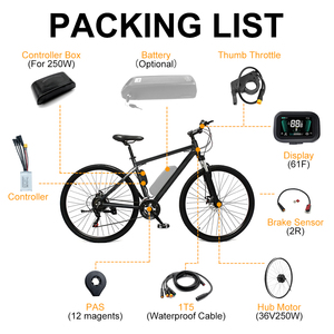 <span class=keywords><strong>Kit</strong></span> de Conversión de <span class=keywords><strong>Bicicleta</strong></span> <span class=keywords><strong>Eléctrica</strong></span> Greenpedel Classic de 36 V y 250 W con Motor Delantero de 26 Pulgadas, Sin Batería - Product Image 6