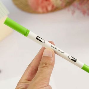 Ensemble de 24 stylos pinceaux flexibles à double pointe fine pour le dessin, marqueurs artistiques à double pointe fine et large - Product Image 4
