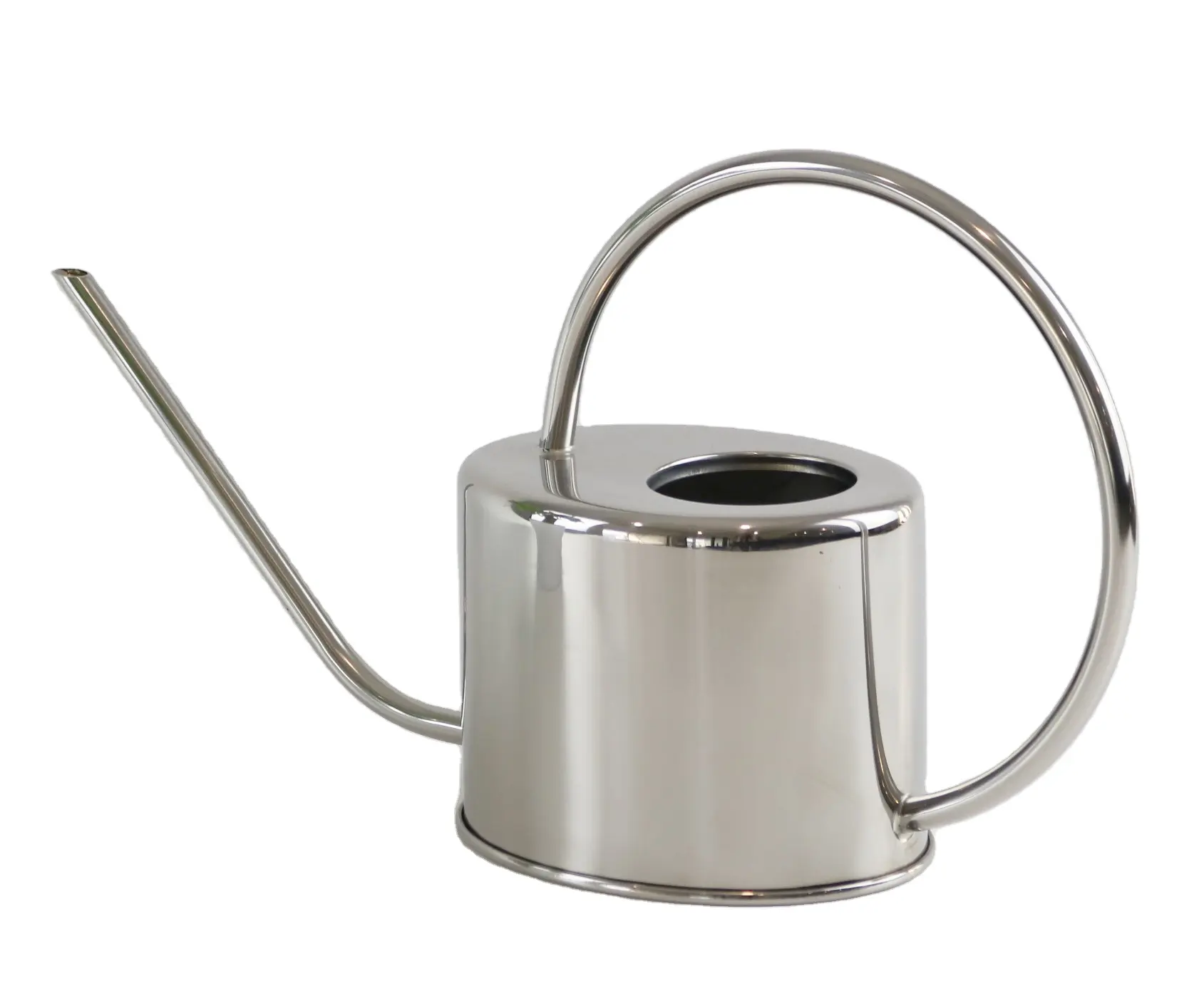 Stainless Steel Flower Planting tools 1L 1.5L oval shape water pot Long Neck Floral Planting Metal Tin Watering Can