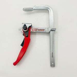 Morsetti a F per Impieghi Gravosi con Profondità Gola 80 mm, a Cricchetto su Guida e Sgancio Rapido per Strumenti di Lavorazione del Legno - Fissaggio Manuale con Clip a F in Acciaio/Metallo - Product Image 2