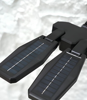Lampe solaire LED à double tête réglable, étanche IP44, télécommande, lampe d'extérieur pour jardin