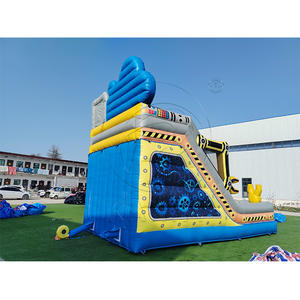 Nouveautés : Château gonflable commercial en PVC pour enfants avec toboggan robot et double toboggan gonflable à vendre - Product Image 2