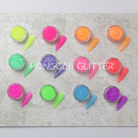 Diamantes de Neón Brillantes al por Mayor, Poliéster, Purpurina Fina Fluorescente, Polvo para Manualidades Festivas, Decoraciones Navideñas a Granel